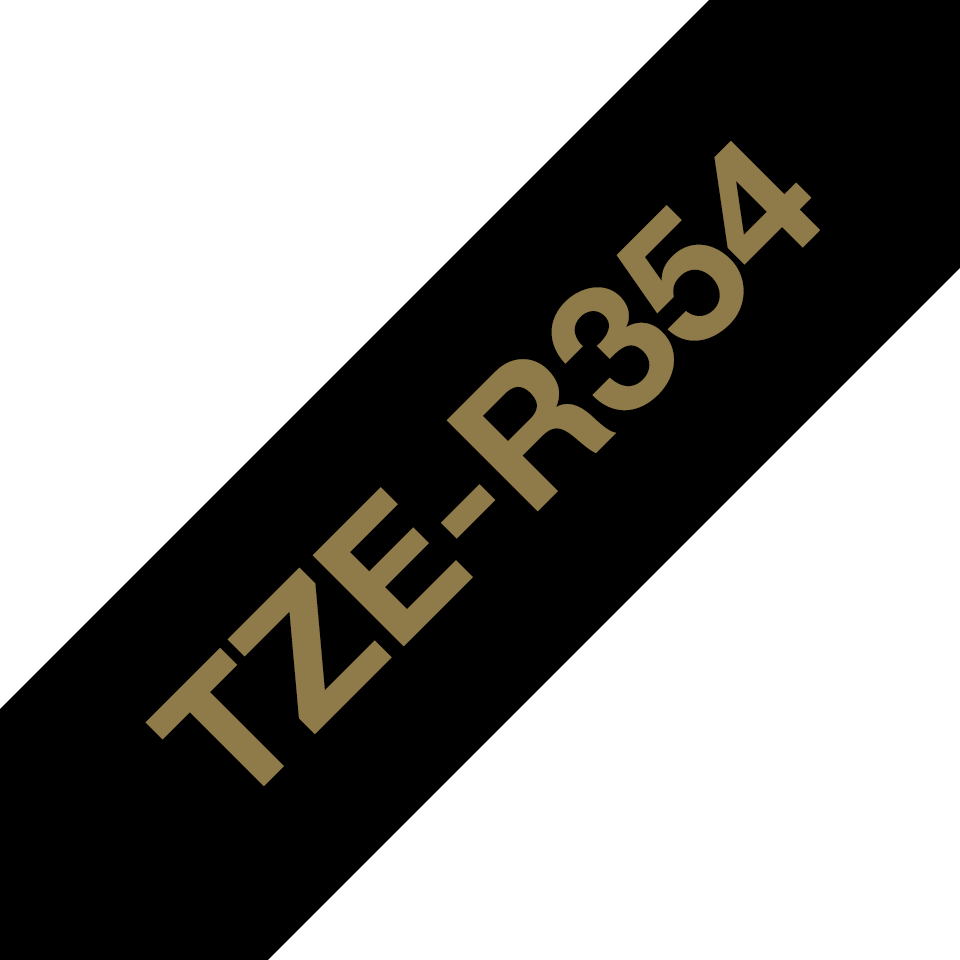 TZE-R354 stoffen lint goud op zwart, 24mm x 4 m TZE-R354 stoffen lint goud op zwart, 24mm x 4 m