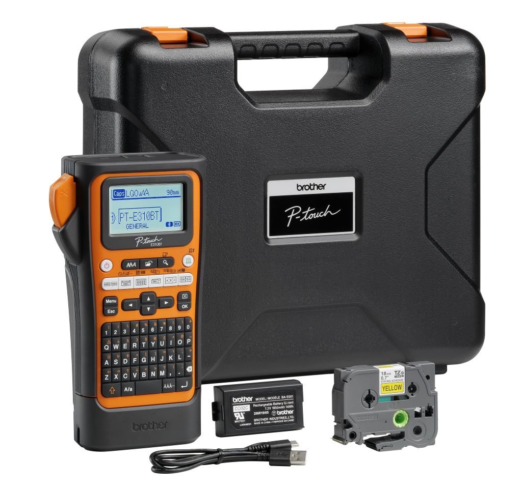 Brother PT-E560BTVP Pro labelprinter met Bluetooth, draagkoffer en 2 tapecassettes Brother PT-E560BTVP Pro labelprinter met Bluetooth, draagkoffer en 2 tapecassettes