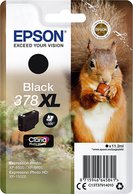 Inktcartridge Epson 378XL T3794 zwart Inktcartridge Epson 378XL T3794 zwart