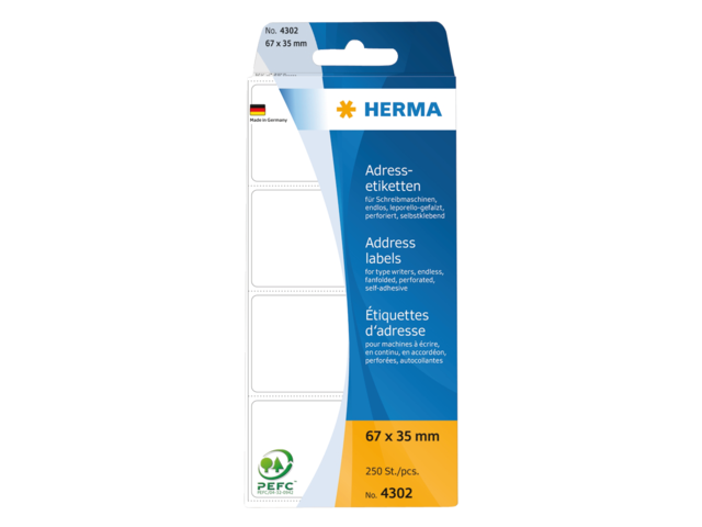4302 etiket herma adres 4302 67x35mm 250stuks zig-zag