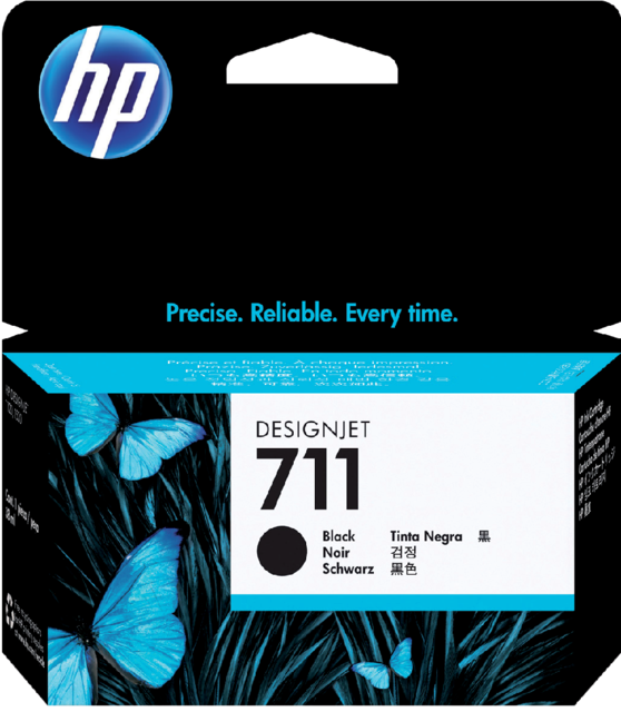 Inktcartridge HP CZ129A 711 zwart Inktcartridge HP CZ129A 711 zwart
