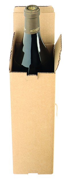 Verzenddoos fles IEZZY karton bruin 90x90x360mm Verzenddoos fles IEZZY karton bruin 90x90x360mm