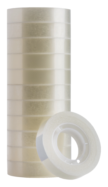 Plakband Quantore 12mmx33m transparant Plakband Quantore 12mmx33m transparant
