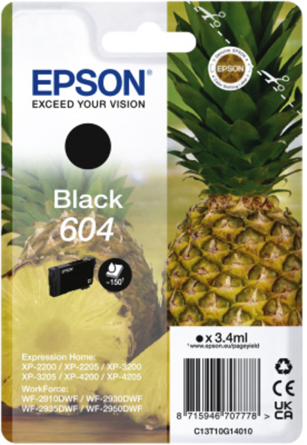 Inktcartridge Epson 604 T10G14 zwart Inktcartridge Epson 604 T10G14 zwart