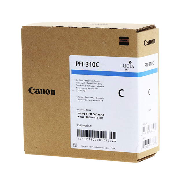 Inktcartridge Canon PFI-310 blauw Inktcartridge Canon PFI-310 blauw