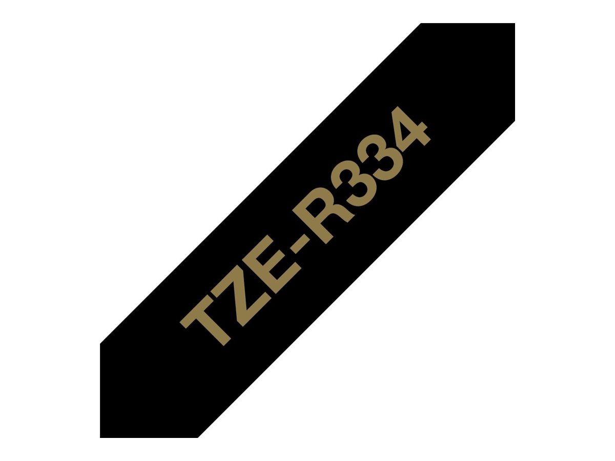 TZE-R334 stoffen lint goud op zwart, 12mm x 4m TZE-R334 stoffen lint goud op zwart, 12mm x 4m