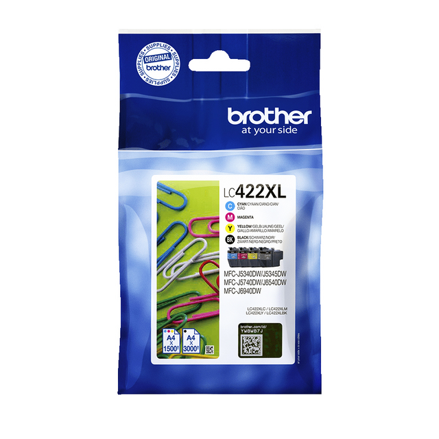 LC422XLVAL inkcartridge brother lc-422xlval zwart 3 kleuren