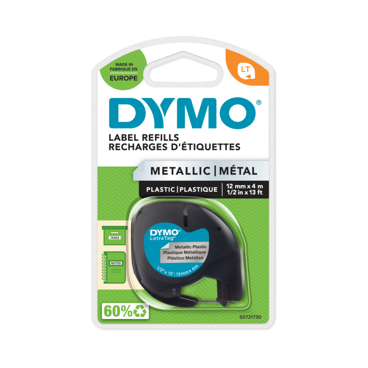 Dymo LetraTag tape Silver Dymo LetraTag tape Silver