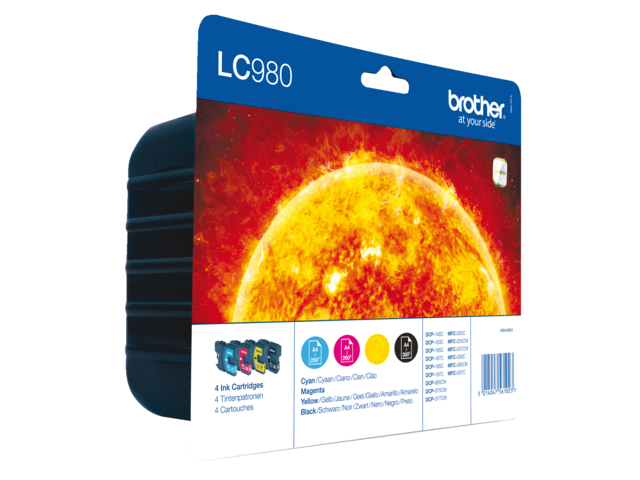 LC980VALBP inkcartridge brother lc-980 zwart 3 kleuren
