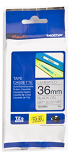 TZe-M961 36mm Zwart op metallic TZe-M961 36mm Zwart op metallic