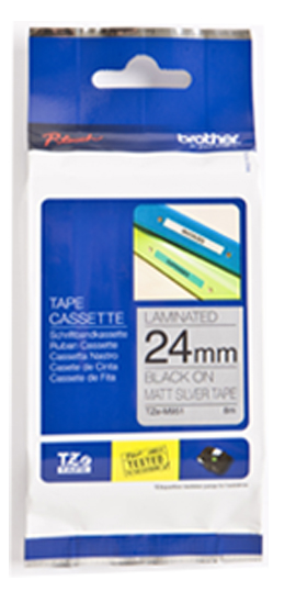 TZe-M951 24mm zwart op metallic TZe-M951 24mm zwart op metallic