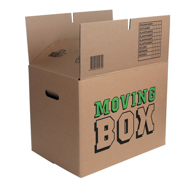 Verhuisdoos CleverPack bedrukt 480x320x360mm pak à 5 stuks Verhuisdoos CleverPack bedrukt 480x320x360mm pak à 5 stuks
