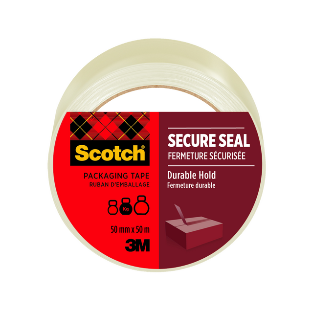 Verpakkingstape Scotch Secure Seal 50mmx50m transparant Verpakkingstape Scotch Secure Seal 50mmx50m transparant