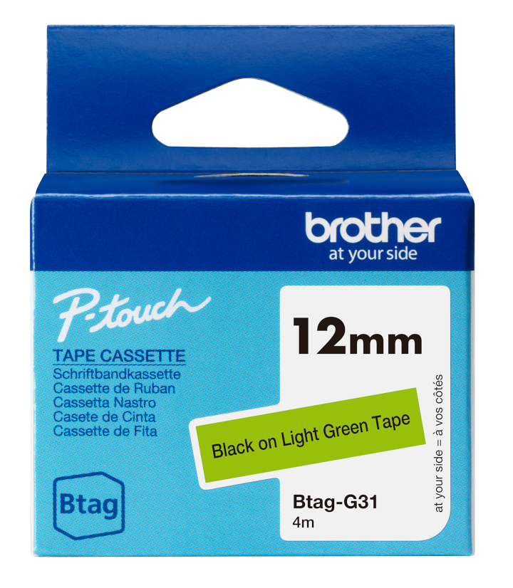 Brother Btag-G31 zwart op licht groen