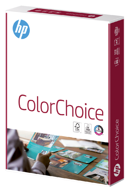 Kleurenlaserpapier HP Color Choice A4 100gr wit 500vel Kleurenlaserpapier HP Color Choice A4 100gr wit 500vel