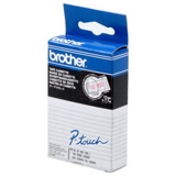 Brother TC-102 Tape Rood op helder, 12mm.