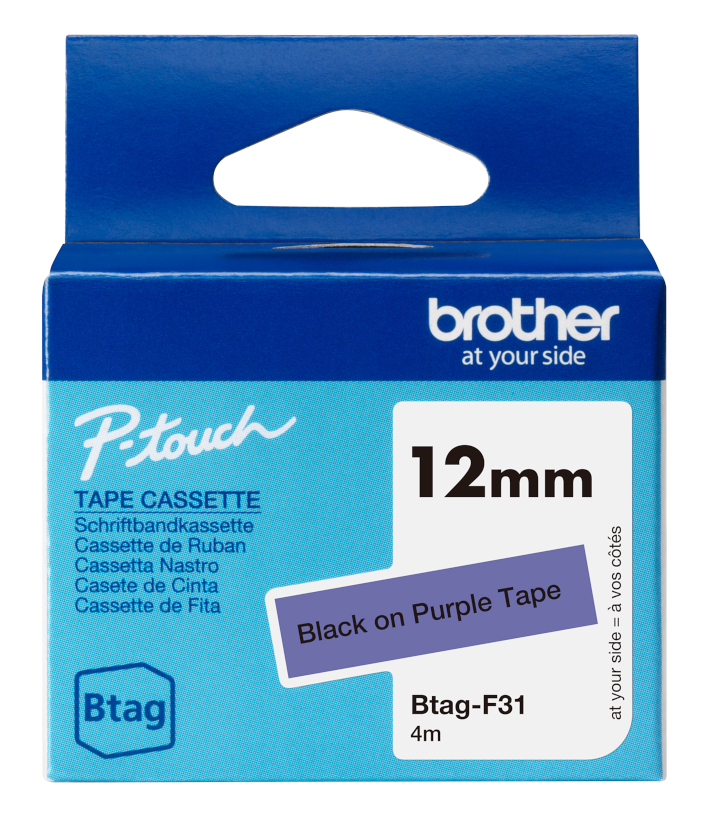 Brother Btag-F31 zwart op paars