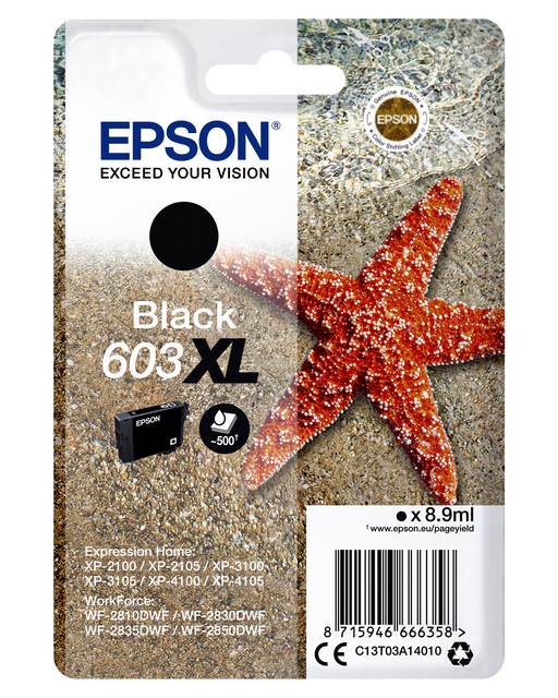 3517752 inkcartridge epson 603xl t03a1 zwart