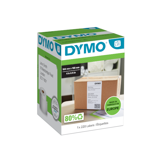 Dymo extra grote verzendetiketten 104x159mm (4XL/5XL)