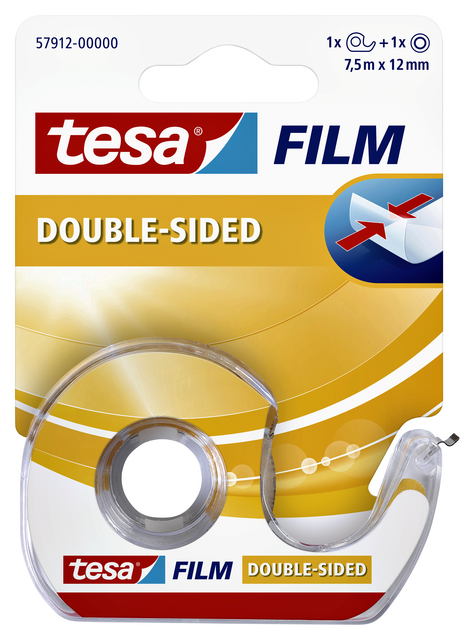 Tape tesafilm® dubbelzijdig 12mmx7,5m transparant met dispenser Tape tesafilm® dubbelzijdig 12mmx7,5m transparant met dispenser