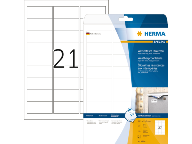 4864 etiket herma inkprint 4864 63.5x29.6mm 270st