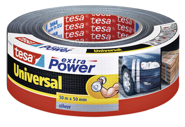 Duct tape tesa® extra Power Universal 50mx50mm grijs Duct tape tesa® extra Power Universal 50mx50mm grijs
