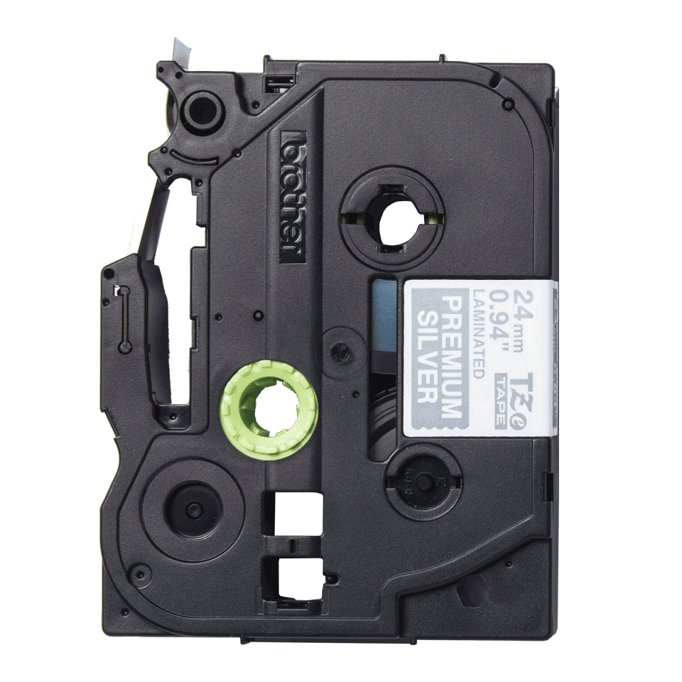 Brother TZe-PR955 Wit op Premium Zilver 24mm Brother TZe-PR955 Wit op Premium Zilver 24mm