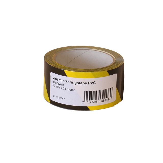 15097 tape iezzy vloer 50mmx33m zwart geel
