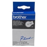 Brother TC-291 Tape Zwart op wit, 9mm.