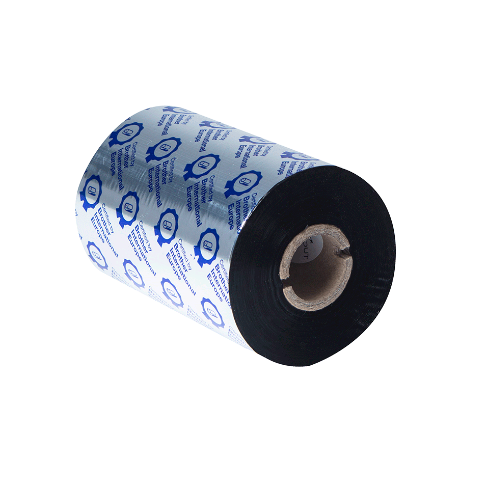 Brother BWS-1D450-110 Thermo-transferrol met standaard wax, zwart Brother BWS-1D450-110 Thermo-transferrol met standaard wax, zwart