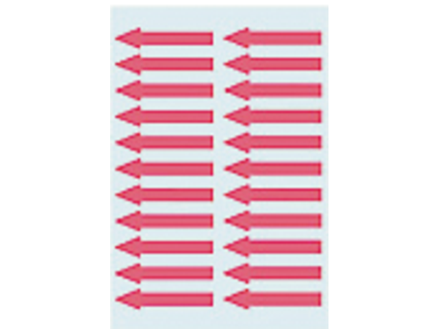 4143 etiket herma 4143 38x7mm pijl rood 88stuks