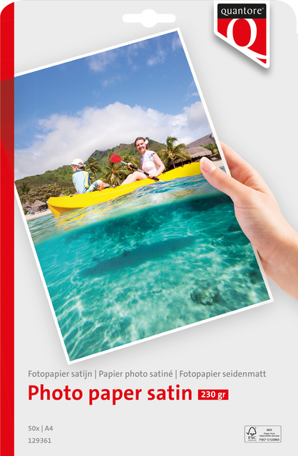 Fotopapier Quantore A4 satijn 50 vel 230gr Fotopapier Quantore A4 satijn 50 vel 230gr
