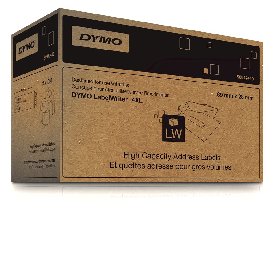 Dymo adresetiketten 89 x 28mm voor grote volumes (4XL) - EOL