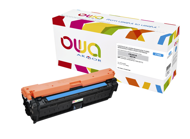 Tonercartridge OWA alternatief tbv HP CE341A blauw Tonercartridge OWA alternatief tbv HP CE341A blauw