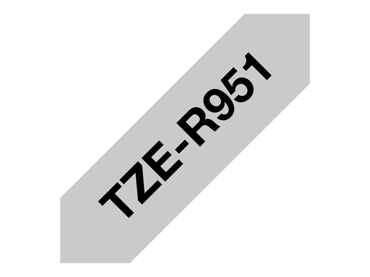 TZE-R951 stoffen lint zwart op zilver, 24mm x 4m TZE-R951 stoffen lint zwart op zilver, 24mm x 4m