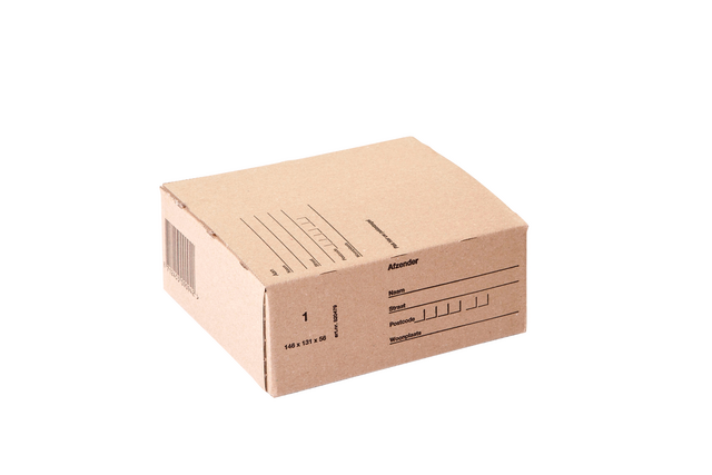 10401 postpakket iezzy 1 146x131x56mm bruin
