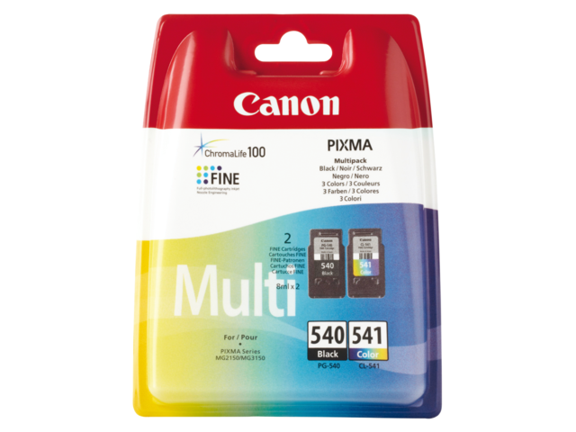 1713986 inkcartridge canon pg-540 cl-541 zwart kleur