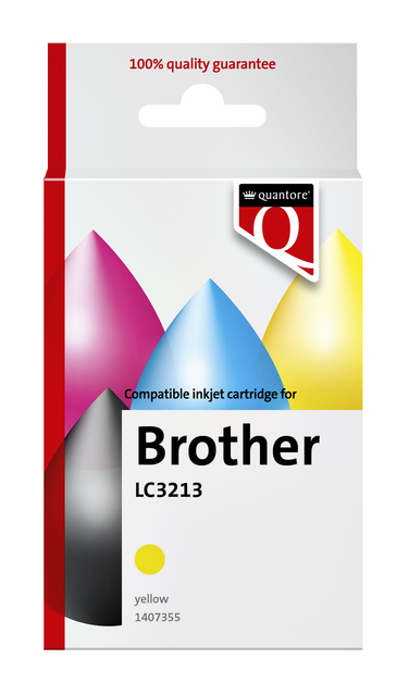 Inktcartridge Quantore alternatief tbv Brother LC3213 geel Inktcartridge Quantore alternatief tbv Brother LC3213 geel