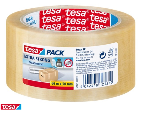 Tesa Transparante Verpakkingstape Extra Sterk 50mm x 60m