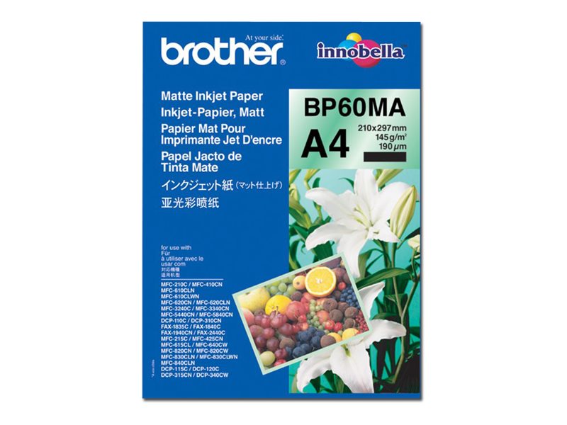 BROTHER BP60MA Mat inktjet papier (25 vel) BROTHER BP60MA Mat inktjet papier (25 vel)