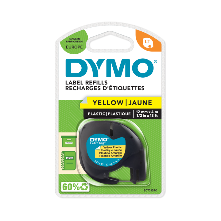 Dymo LetraTag tape yellow Dymo LetraTag tape yellow