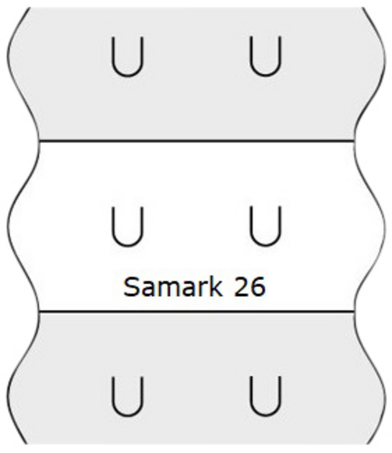 Prijsetiket 12x26mm Sato Samark afneembaar wit Prijsetiket 12x26mm Sato Samark afneembaar wit