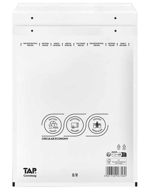 Envelop TAP Comebag luchtkussen nr18 290x370mm 100 stuks