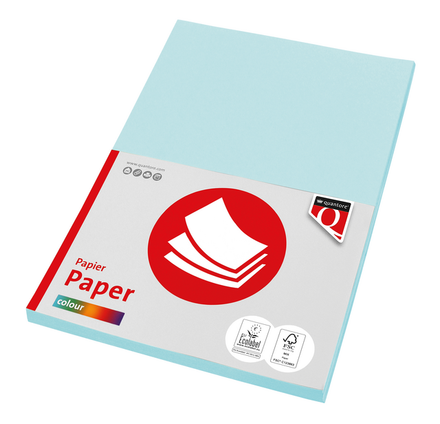 Kopieerpapier Quantore Colour A4 120gr lichtblauw 100 vel Kopieerpapier Quantore Colour A4 120gr lichtblauw 100 vel