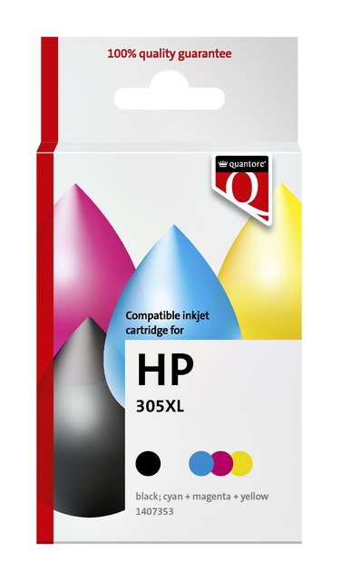 Inktcartridge Quantore alternatief tbv HP 305XL zwart + kleur Inktcartridge Quantore alternatief tbv HP 305XL zwart + kleur