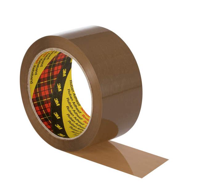 Verpakkingstape Scotch 371 50mmx66m bruin PP 6 rollen Verpakkingstape Scotch 371 50mmx66m bruin PP 6 rollen