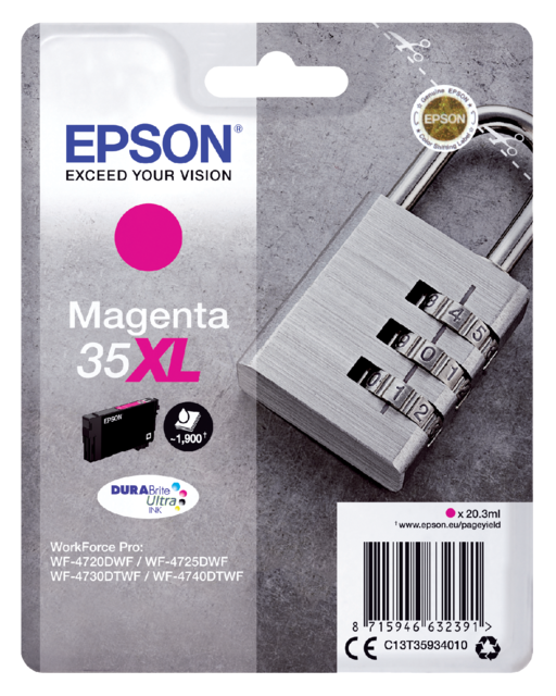Inktcartridge Epson 35XL T3593 rood Inktcartridge Epson 35XL T3593 rood