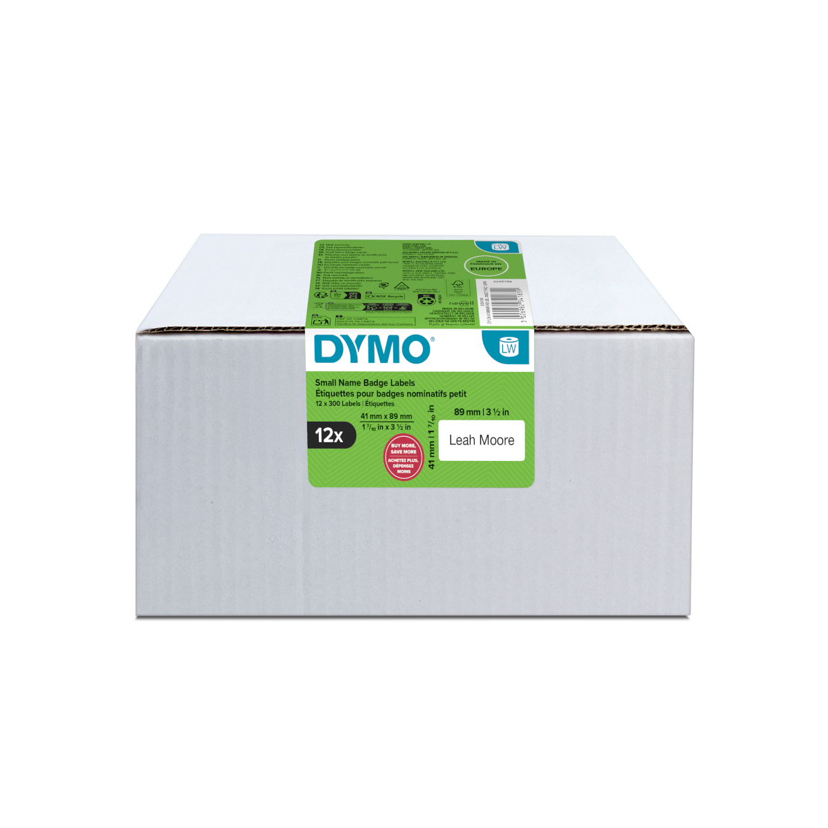 Dymo 2234183 valuepack 12x LabelWriter etiket 41 x 89mm Dymo 2234183 valuepack 12x LabelWriter etiket 41 x 89mm