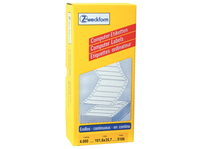 5106 etiket avery zweck 5106 101.6x35.7mm 1baans 4000st
