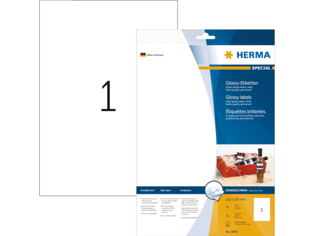 8895 etiket herma 8895 210x297mm a4 10st wit